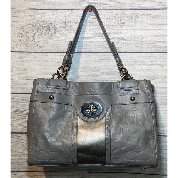 coach gray tote